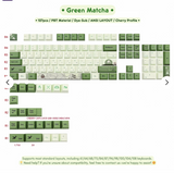 Cute Mint Green Matcha Keycap Set