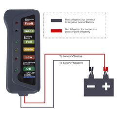 Akü Test Cihazı 12 Volt Batarya Test Ölçme Alternatör Kontrol