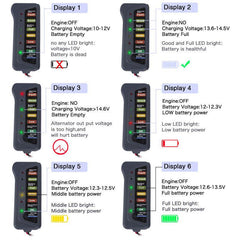 Akü Test Cihazı 12 Volt Batarya Test Ölçme Alternatör Kontrol