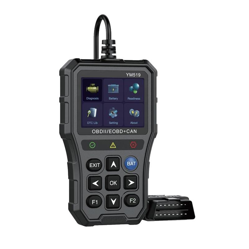Araç Arıza Tespit Silme Cihazı YM519 Hafızalı OBD2 EOBD+CAN Batarya Akü Test