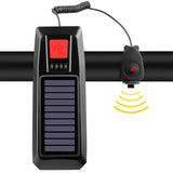 Güneş Enerjili Usb Şarjlı Bisiklet Lambası Solar Fener Ön Far Işık Aydınlatma Kornalı