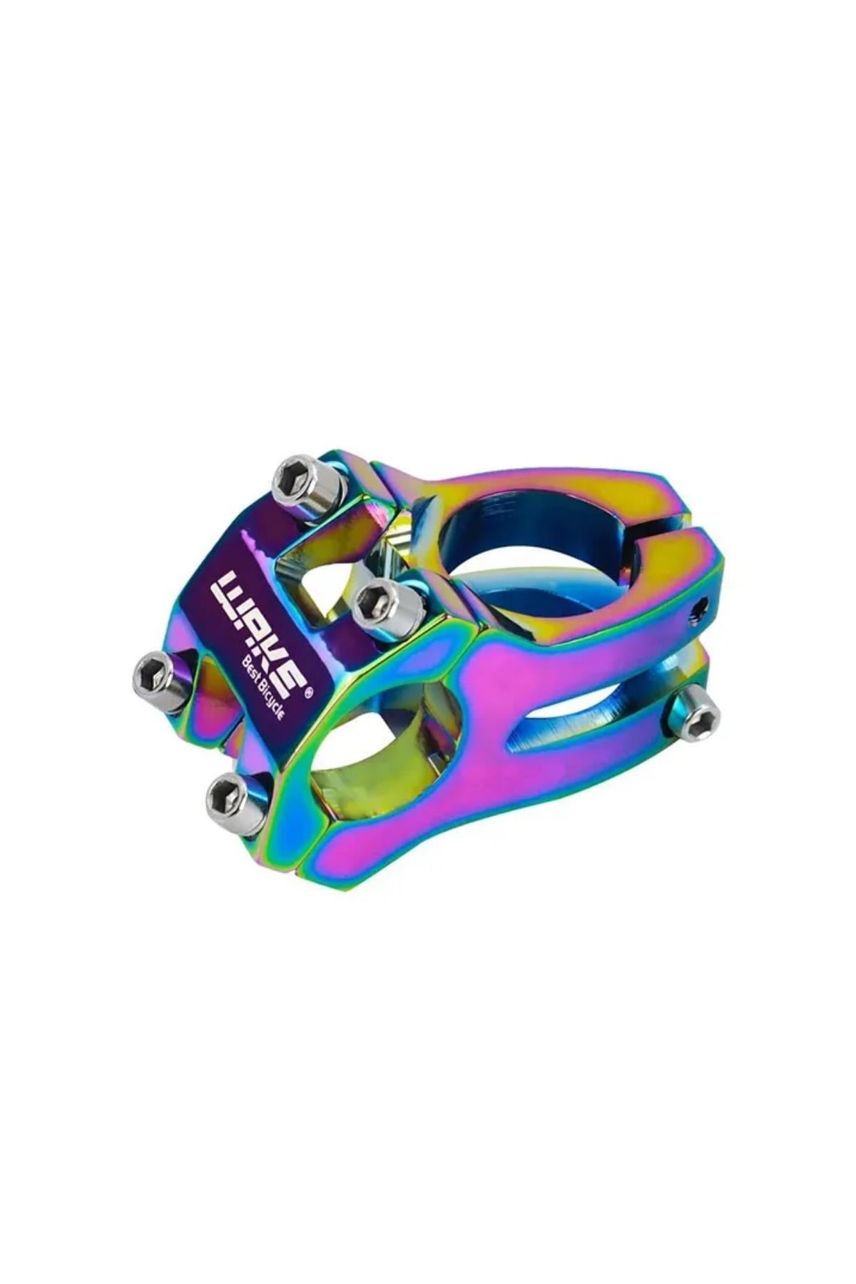 Bisiklet Kısa Gidon Boğazı Wake Alüminyum Rainbow Rengarenk Yedek Parça 31,8mm