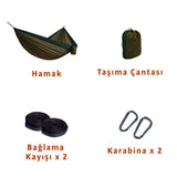 Çift Kişilik Hamak Kolay Kurulum Pratik Kancalı Kamp Piknik Outdoor Bahçe Hamağı