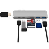 Çift Type-C USB 3.0 HDMI Kart Okuyucu Çevirici Macbook Çoklayıcı