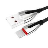 iPhone Lightning Hasır İpli Işıklı USB Şarj Data Kablosu 1-2 Metre