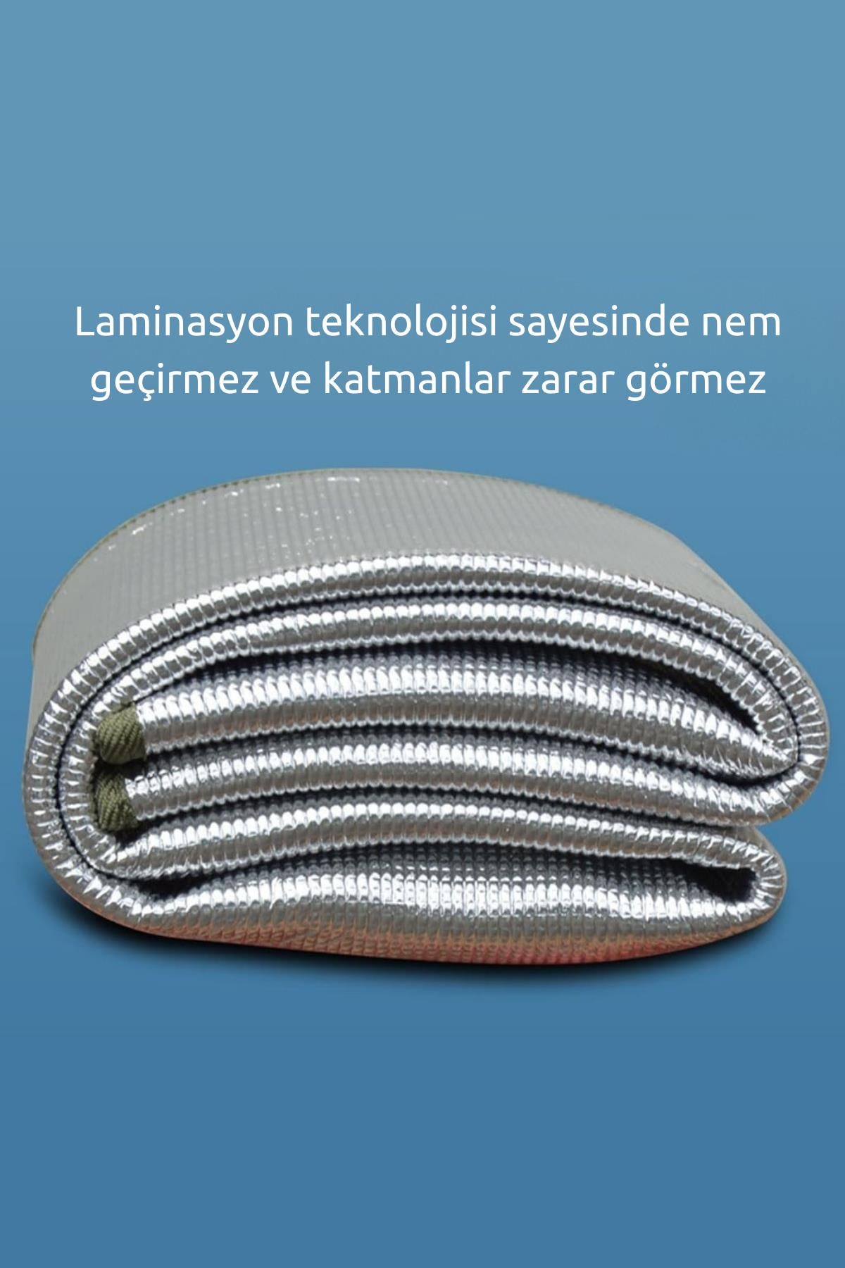 Kamp Çadır İçi Büyük Alüminyum Mat 9mm Geniş Zemin Koruyucu Uyku Matı Yumuşak Yatak