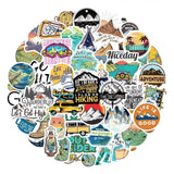 Kamp Sticker Seti Etiket Yapışkanlı 50 Adet Outdoor Su Geçirmez Yapışkanlı