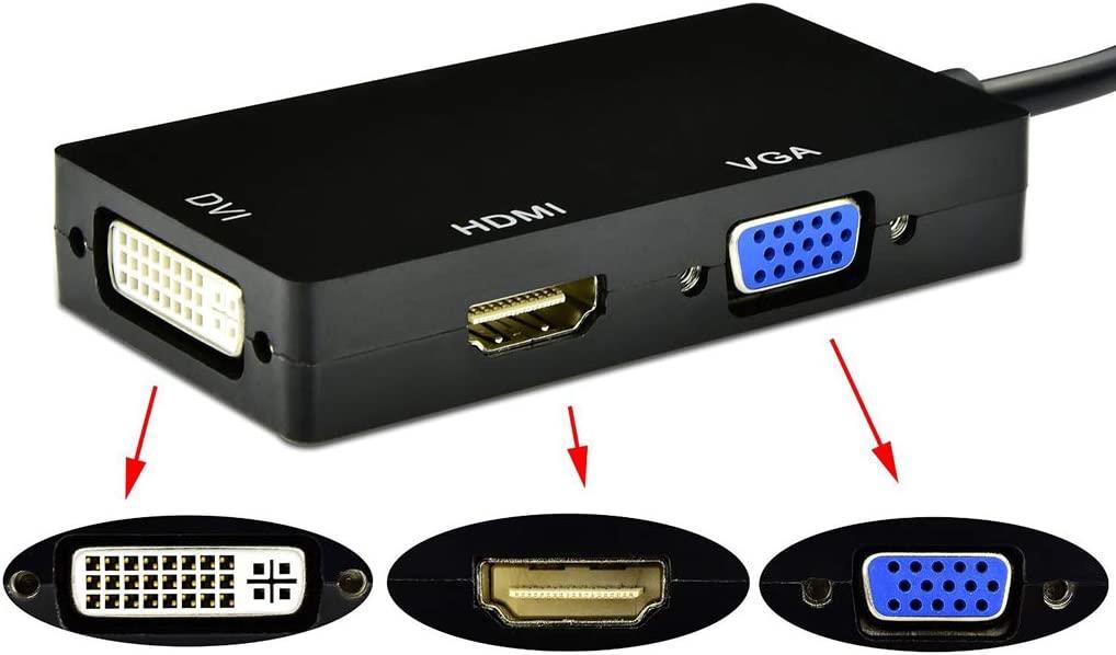 Mini DisplayPort to DVI HDMI VGA Çevirici Dönüştürücü Kablosu