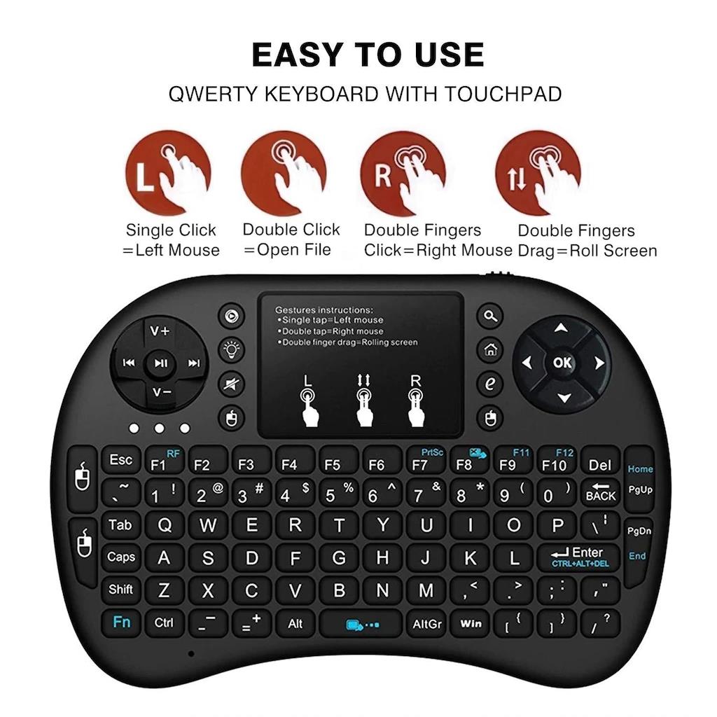 Mini Kablosuz Klavye Mouse Telefon Tablet Bilgisayar Smart Tv Box