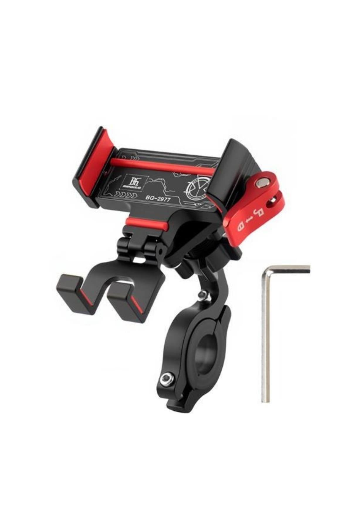 Motorsiklet Bisiklet Hızlı Kilit Sistemli Ayarlanabilir Telefon Tutucu