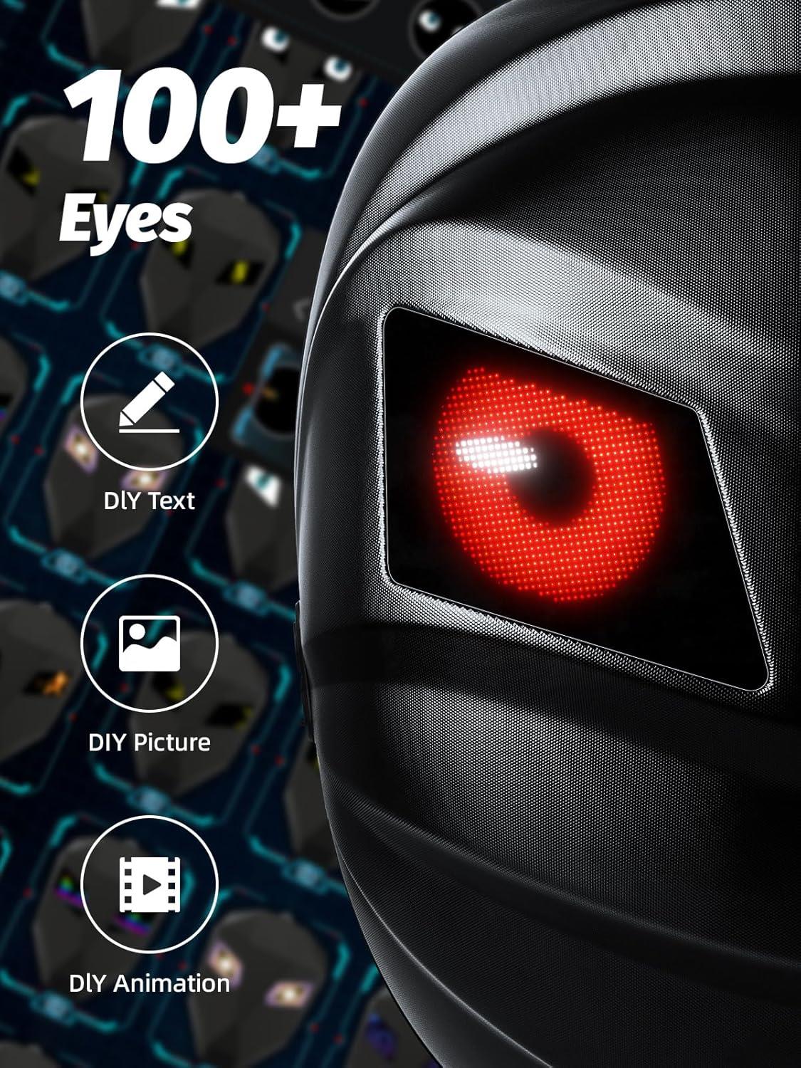 Led Gözlü Motosiklet Kask Sırt Çantası Telefon Kontrol Ledli Çanta