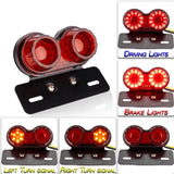 Motosiklet Kırmızı Led Stop Fren Arka Lambası 12V Su Geçirmez