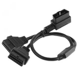 OBD2 Araç 16 Pin 1 Erkek 2 Dişi Çoklayıcı Uzatma Bağlantı Kablosu