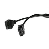 OBD2 Araç 16 Pin 1 Erkek 2 Dişi Çoklayıcı Uzatma Bağlantı Kablosu