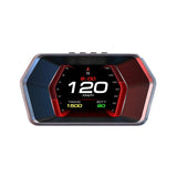 P17 Hız Ölçer HUD OBD2 Araç Bilgisayarı GPS Çift Sistemli Dijital Kilometre Su Yağ Sıcaklığı