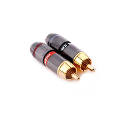 RCA Erkek Konnektör 6.5 mm Kablo Bağlama Adaptörü Altın Kaplamalı