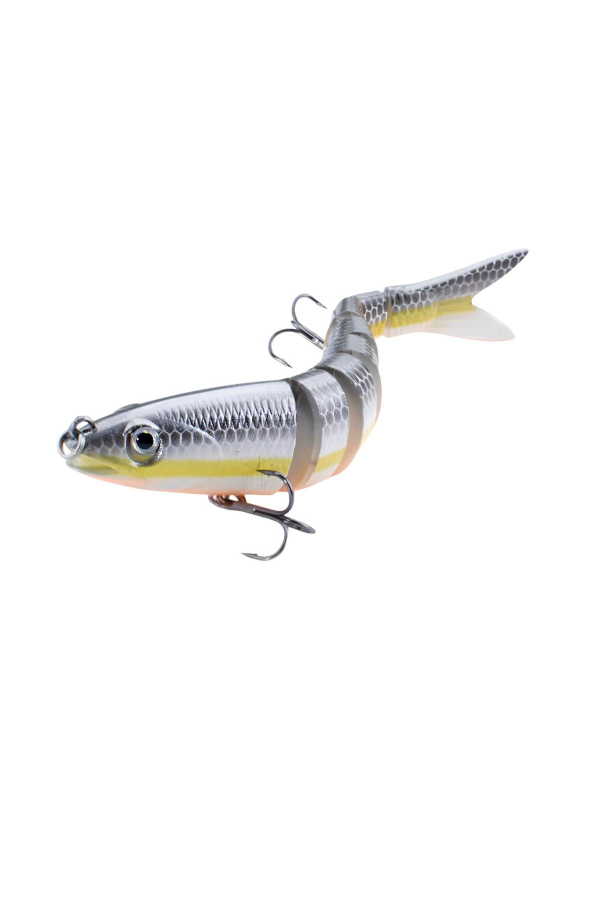 Sahte Yapay Balık Av Maketi Çok Eklemli Oynak Yemi Üçlü İğneli 13,5 cm