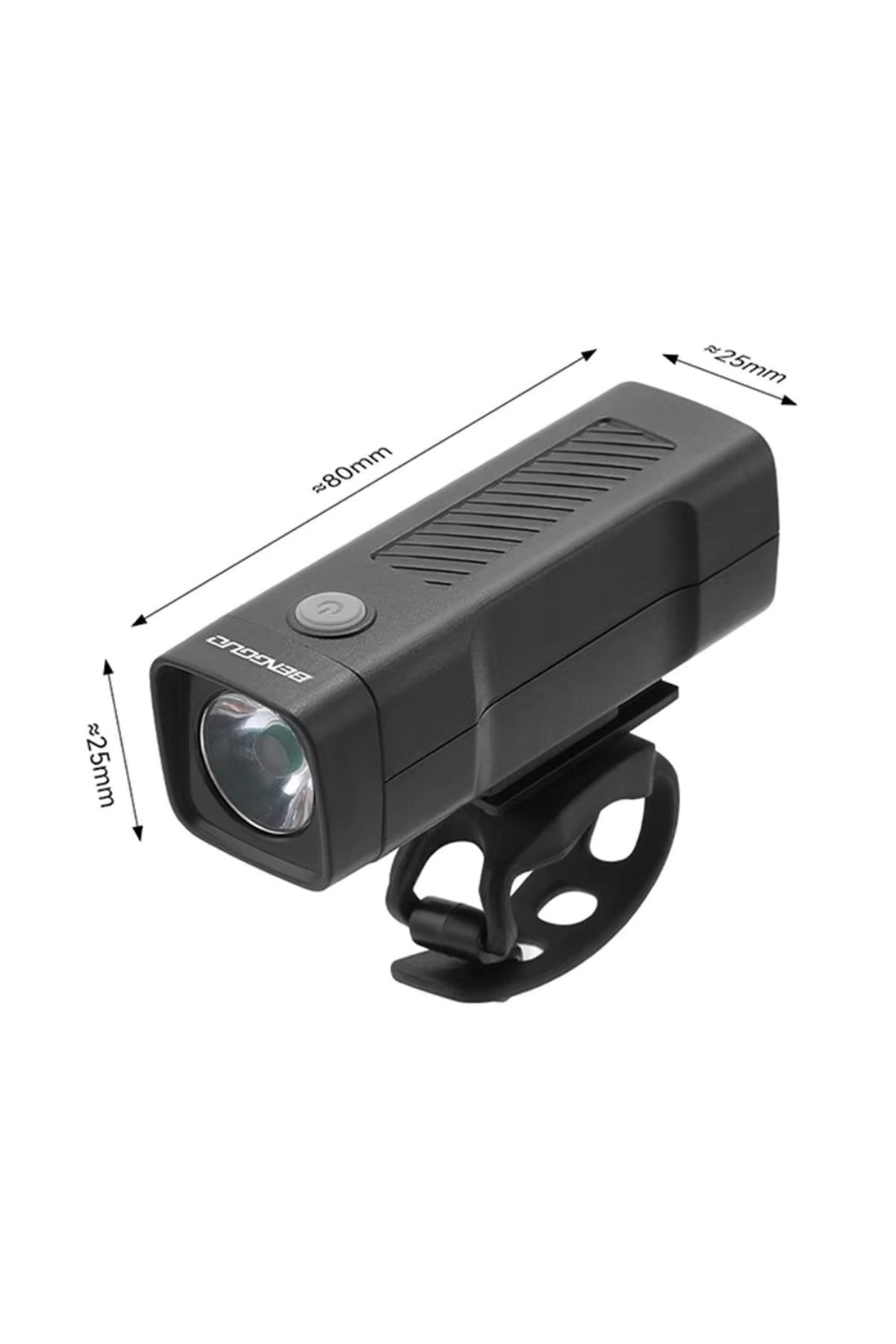 Şarjlı Bisiklet Scooter Fener Bisiklet Led Ön Farı Güçlü Minimal Fener