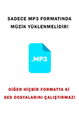 SD Hafıza Kart Girişli Hoparlörlü USB Şarjlı MP3 Müzik Çalar Player