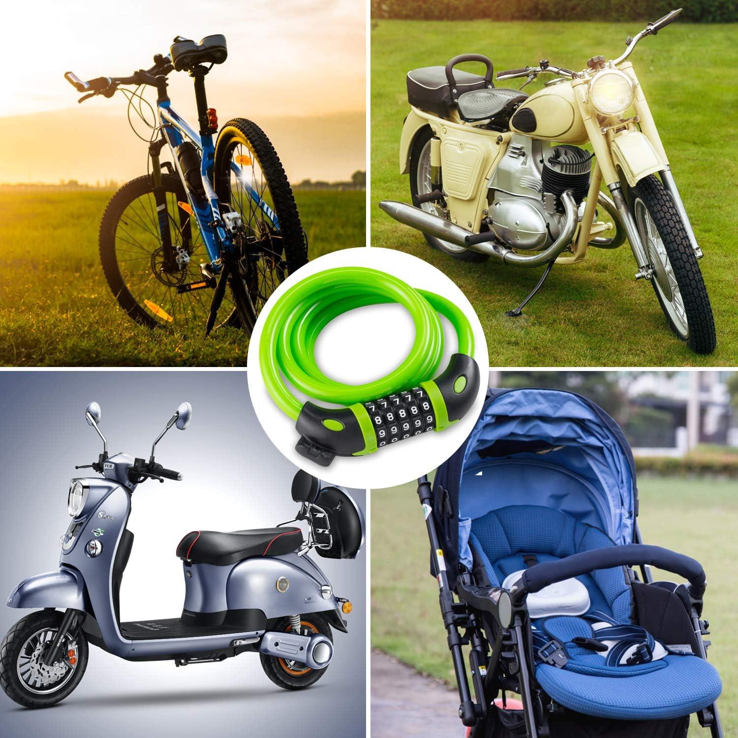 Şifreli Bisiklet Scooter Kilidi 5 Haneli Kod Şifreli Motosiklet Kiliti Pvc Paslanmaz
