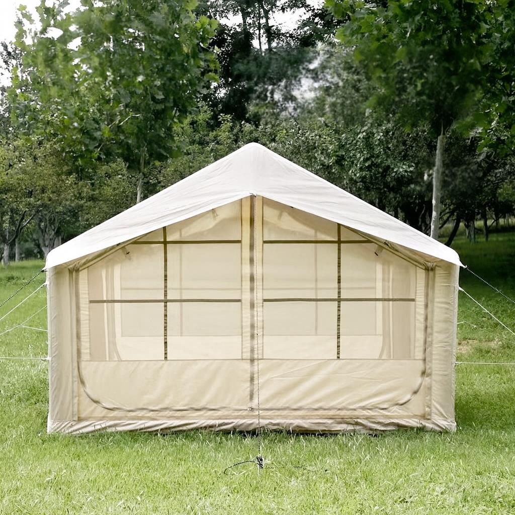 Şişme Kamp Çadırı 5 Mevsim 300x250x210 cm 4-6 Kişilik Çadır Pompalı Baca Çıkışlı Tavan Manzaralı