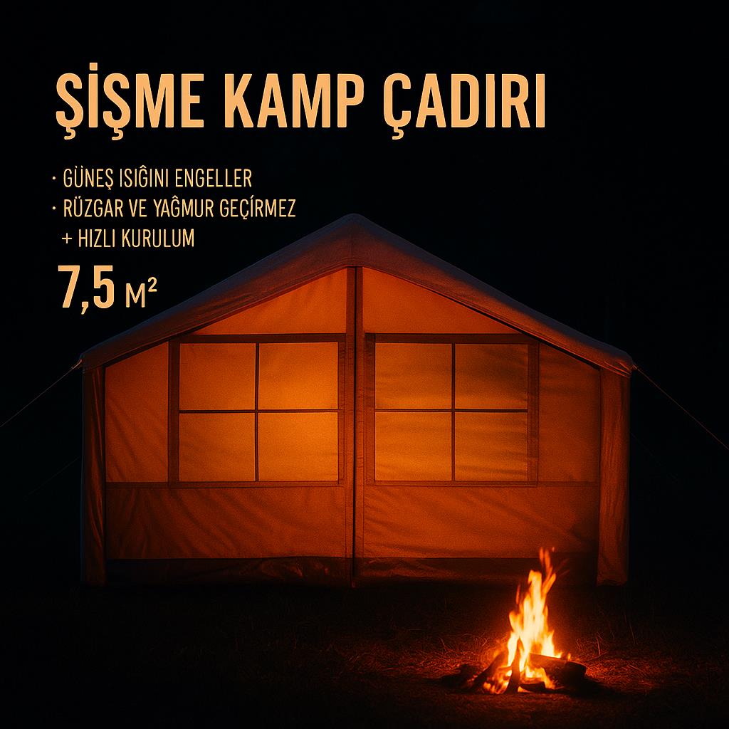 Şişme Kamp Çadırı 5 Mevsim 300x250x210 cm 4-6 Kişilik Çadır Pompalı Baca Çıkışlı Tavan Manzaralı