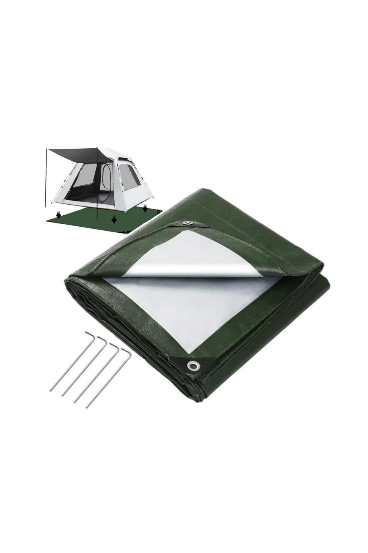 Su Geçirmez Çadır 400x300 Zemin Brandası Araç Eşya Örtüsü Kamp Gölgelik Tente