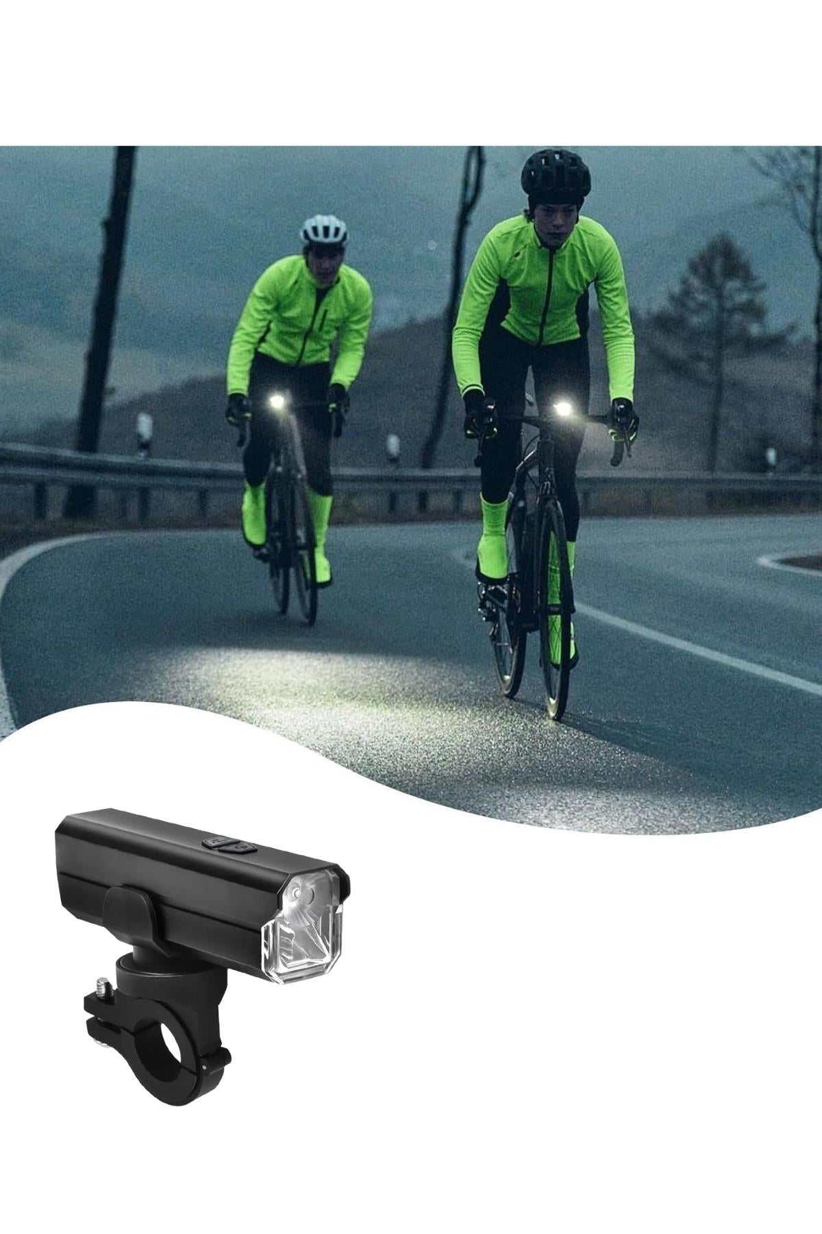 Su Geçirmez Şarj Edilebilir Bisiklet Scooter Gidon Led Fener Bisiklet Şarjlı
