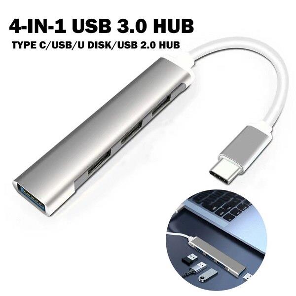 Type-C to 4 Port USB 3.0 Çoklayıcı Dönüştürücü Adaptör OTG