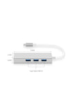 Type-C to Ethernet RJ45 LAN Çevirici ve 3 Port USB 3.0 Çoklayıcı