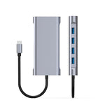 Type-C to HDMI VGA RJ45 USB SD AUX Dönüştürücü Çevirici Adaptör
