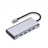 Type-C to HDMI VGA RJ45 USB SD AUX Dönüştürücü Çevirici Adaptör