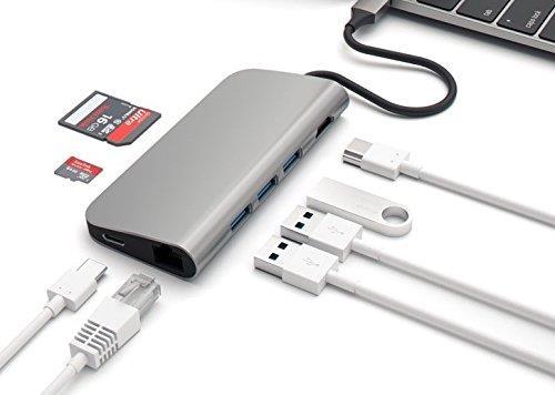 Type-C to USB 3.0 Çoklayıcı Ethernet 4K HDMI SD Kart Okuyucu HUB