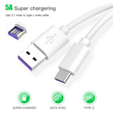 Type-C USB 5.A Süper Hızlı Type-C To USB Şarj Veri Kablosu