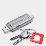 USB 3.0 Type-C SD TF Kart Okuyucu Adaptör Telefon Bilgisayar