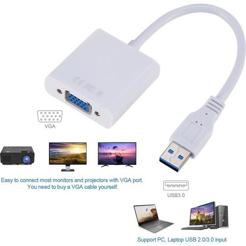 VGA To USB 3.0 Dönüştürücü Adaptör Çevirici