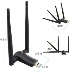 Wifi 11AC USB 3.0 Adaptör 2.4/5.8GHz 1200 Mbps Çift Antenli