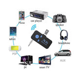 X6 Bluetooth Müzik Alıcısı 3.5mm Aux Adaptör Araç Kiti 3 in 1