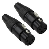 XLR Dişi Konnektör 3 Pin Ses Mikrofon Uzatma Adaptörü